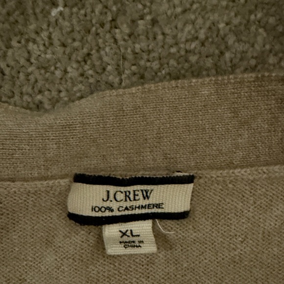 J. Crew Cashmere Tan Cardigan Sweater - Picture 2 of 3